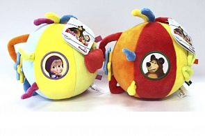 Плюшевый шар-погремушка «Маша и Медведь», 2 вида (Simba, 9301234)